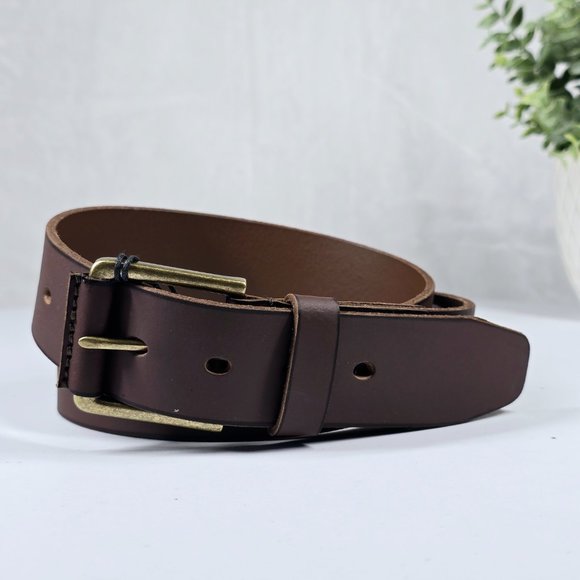 NWT Timberland Leather Belt Brown Mens M - Picture 1 of 5